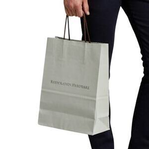 Restoration‎ Hardware Small Gray Paper Gift Bag 10x8